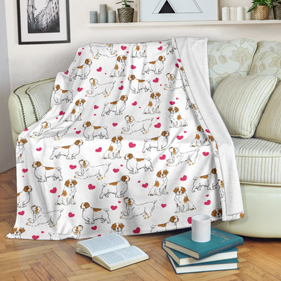 Clumber Spaniel Heart Blanket