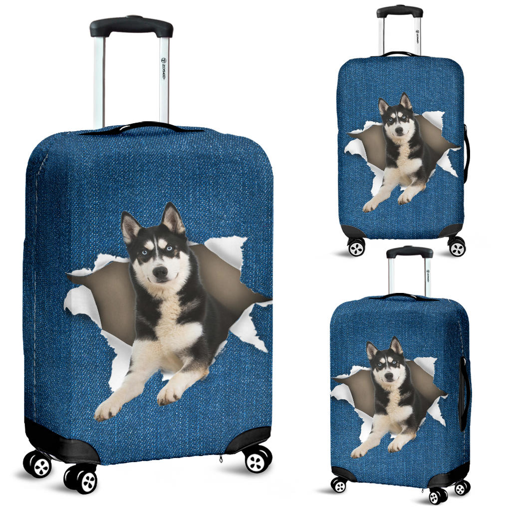 Husky Torn Paper Luggage Covers