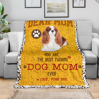 Cavalier King Charles Spaniel 2-Dog Mom Ever Blanket