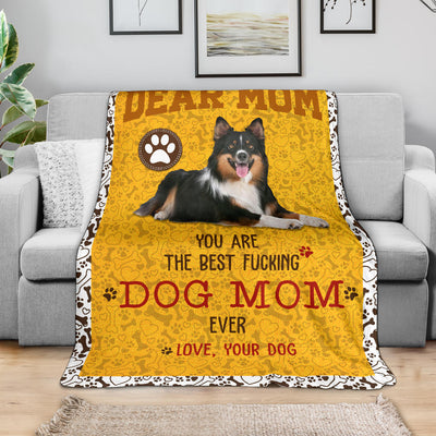 Border Collie 2-Dog Mom Ever Blanket
