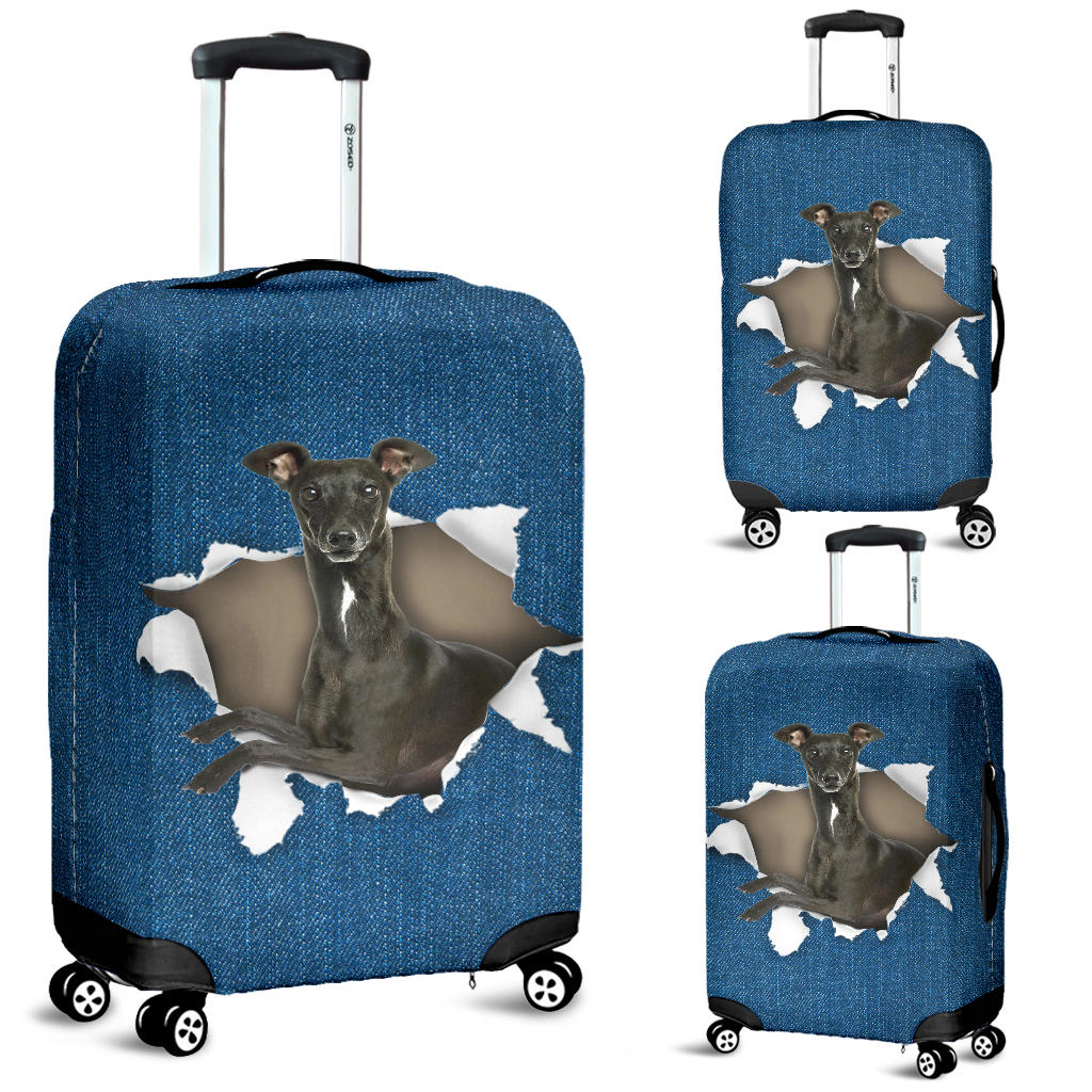 Greyhound Torn Paper Luggage Covers