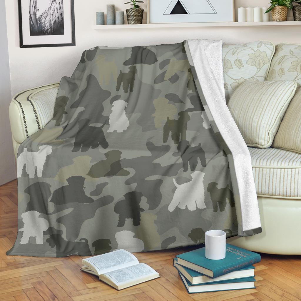 Soft-coated Wheaten Terrier Camo Blanket