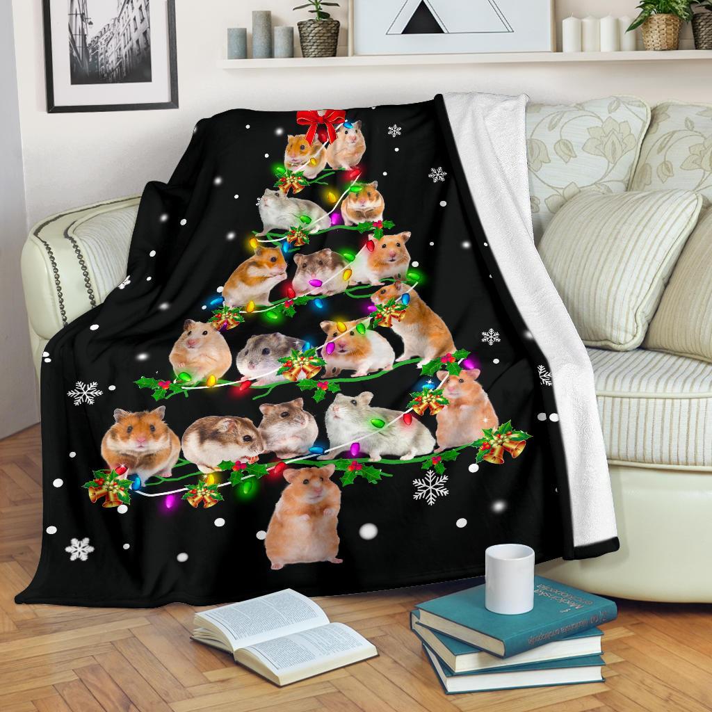 Hamster Christmas Tree Blanket