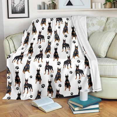 Doberman Pinscher Paw Blanket