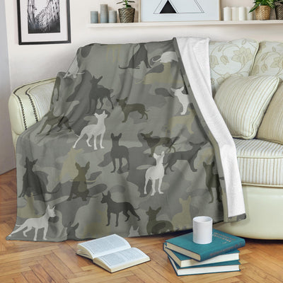 Mexican Hairless Dog Camo Blanket