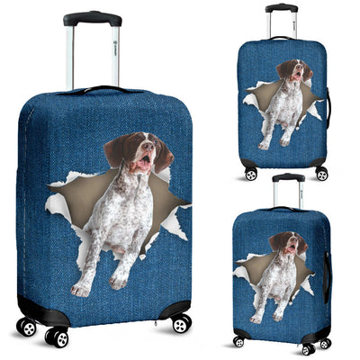 German Shorthaired Pointer Torn Paper Luggage Covers