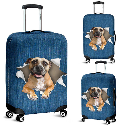 Black Mouth Cur Torn Paper Luggage Covers