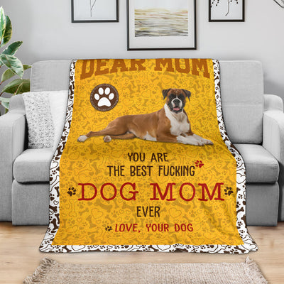 Boxer-Dog Mom Ever Blanket