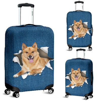 Finnish Spitz Torn Paper Luggage Covers