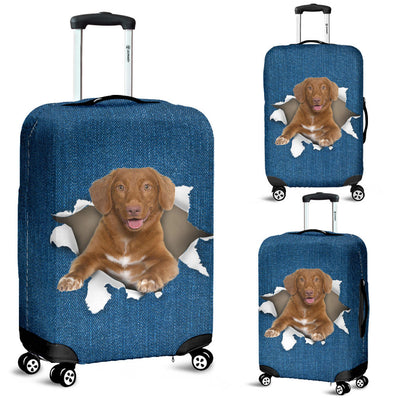 Nova Scotia Duck Tolling Retriever Torn Paper Luggage Covers