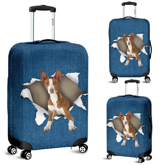 Ibizan Hound Torn Paper Luggage Covers