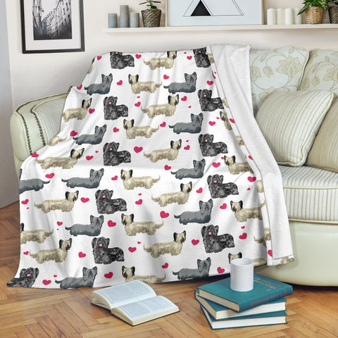 Skye Terrier Heart Blanket