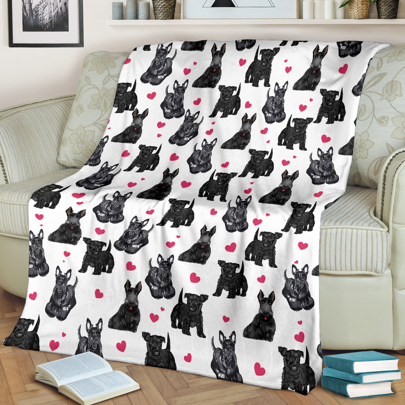 Scottish Terrier Heart Blanket