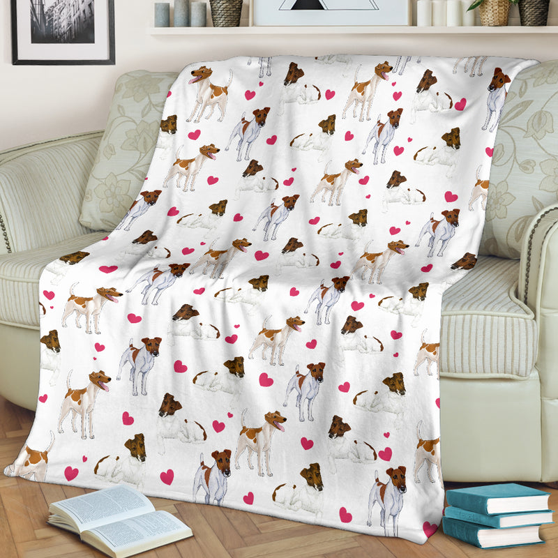 Smooth Fox Terrier Heart Blanket