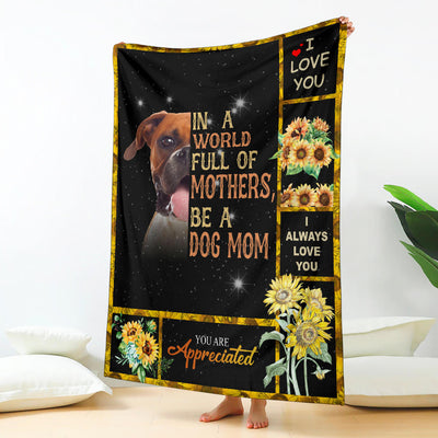 Boxer-A Dog Mom Blanket