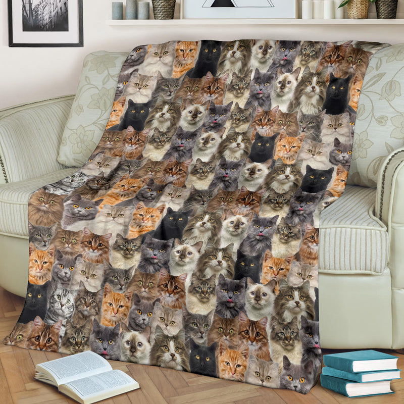 Cat Full Face Blanket