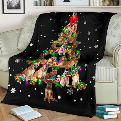 Laekenois dog Christmas Tree Blanket