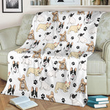 French Bulldog Paw Blanket