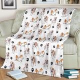 American Bulldog Paw Blanket