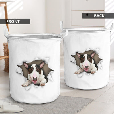 Bull Terrier and white - Tornpaper - LB