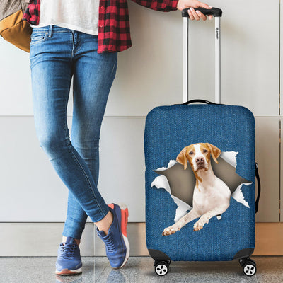 English Pointer Torn Paper Luggage Covers