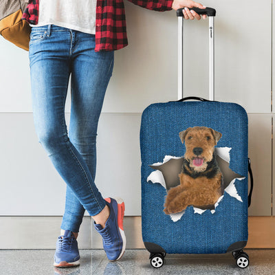 Welsh Terrier Torn Paper Luggage Covers