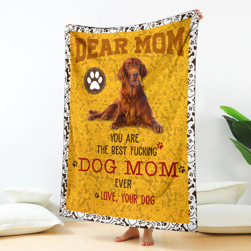 Irish Setter 2-Dog Mom Ever Blanket