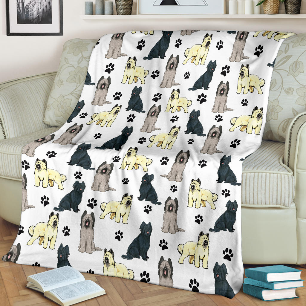 Briard Paw Blanket