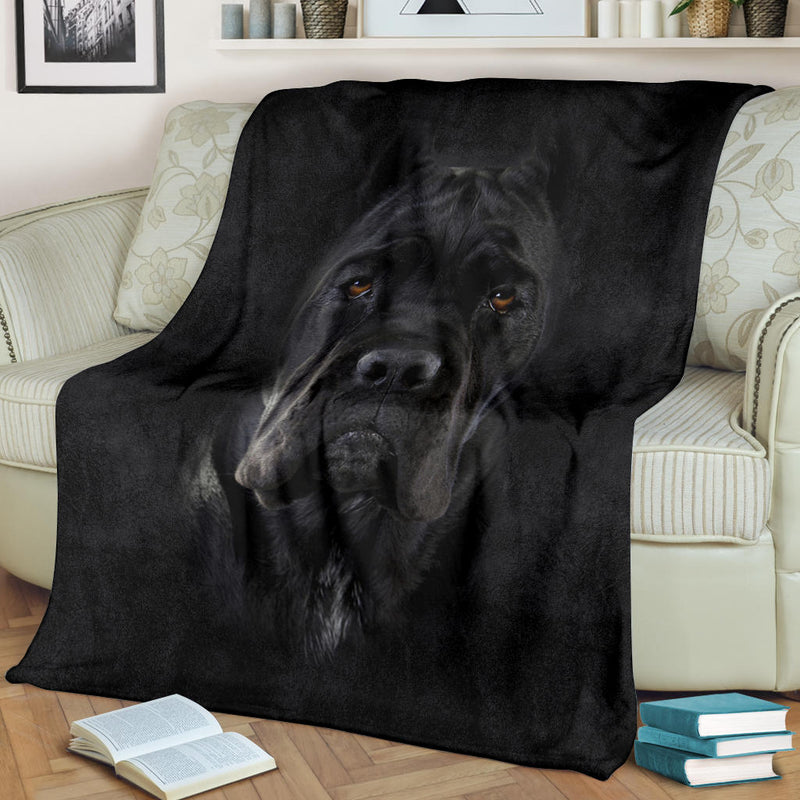 Cane Corso Face Hair Blanket