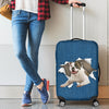 American Bulldog Torn Paper Luggage Covers