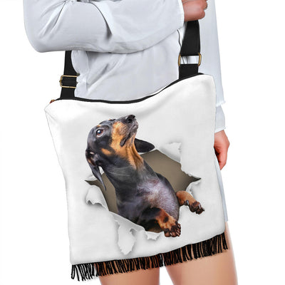 Dachshund - Crossbody Boho Handbag