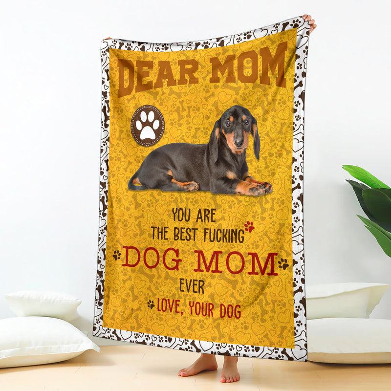 Dachshund-Dog Mom Ever Blanket