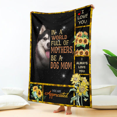 Husky-A Dog Mom Blanket