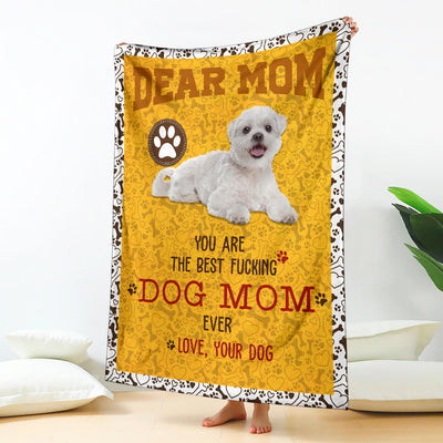 Maltese-Dog Mom Ever Blanket