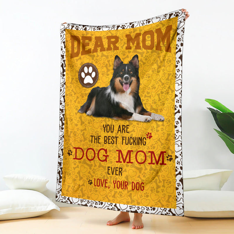 Border Collie 2-Dog Mom Ever Blanket
