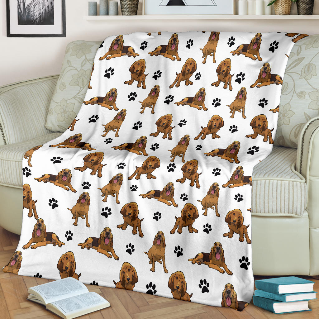 Bloodhound Paw Blanket