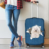Bolognese dog Torn Paper Luggage Covers