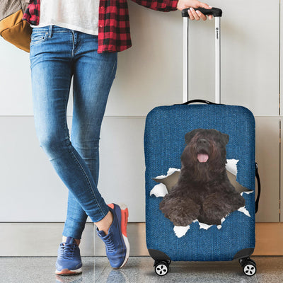 Bouvier des Flandres Torn Paper Luggage Covers