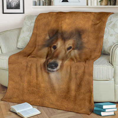 Rough Collie Face Hair Blanket