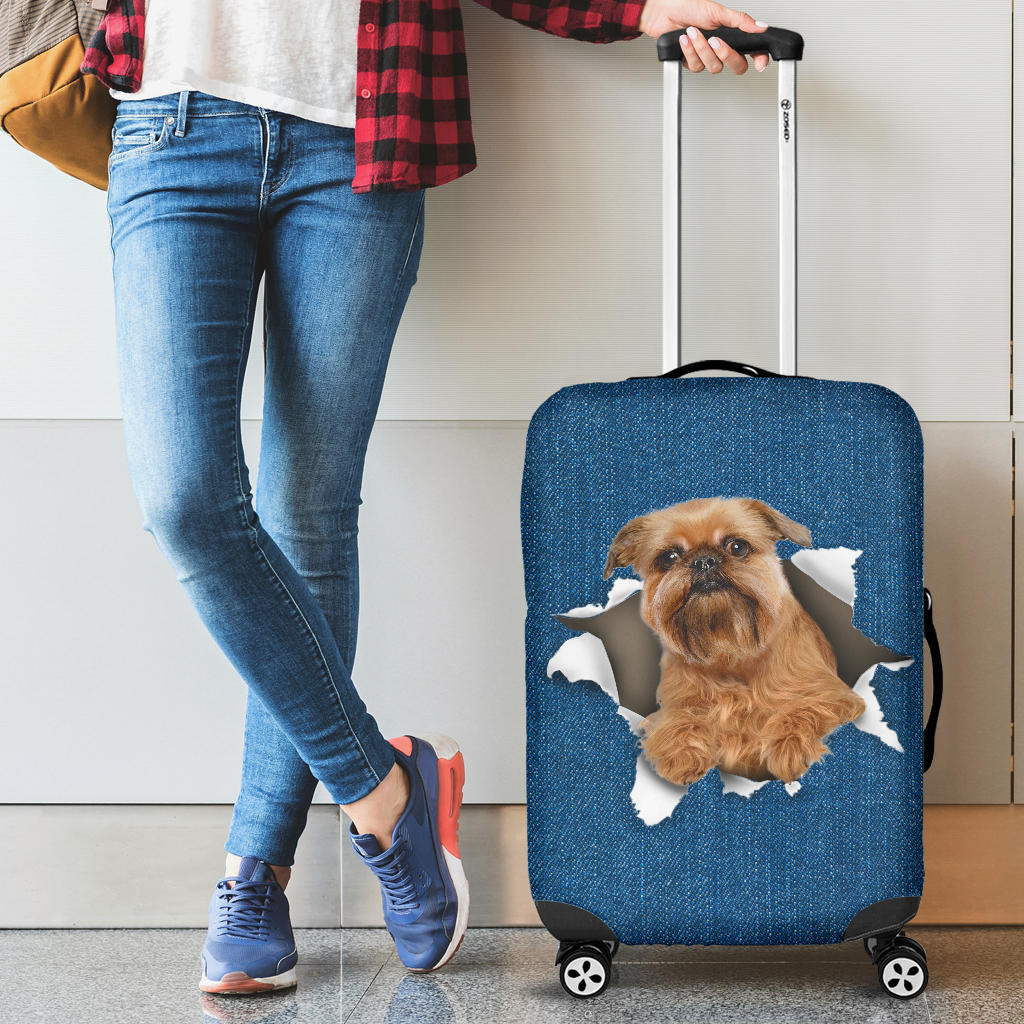 Brussels Griffon Torn Paper Luggage Covers