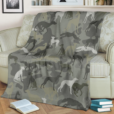 Italian Greyhound Camo Blanket