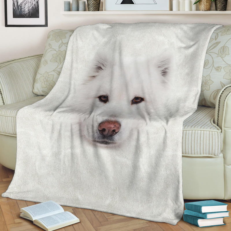 Samoyed Face Hair Blanket