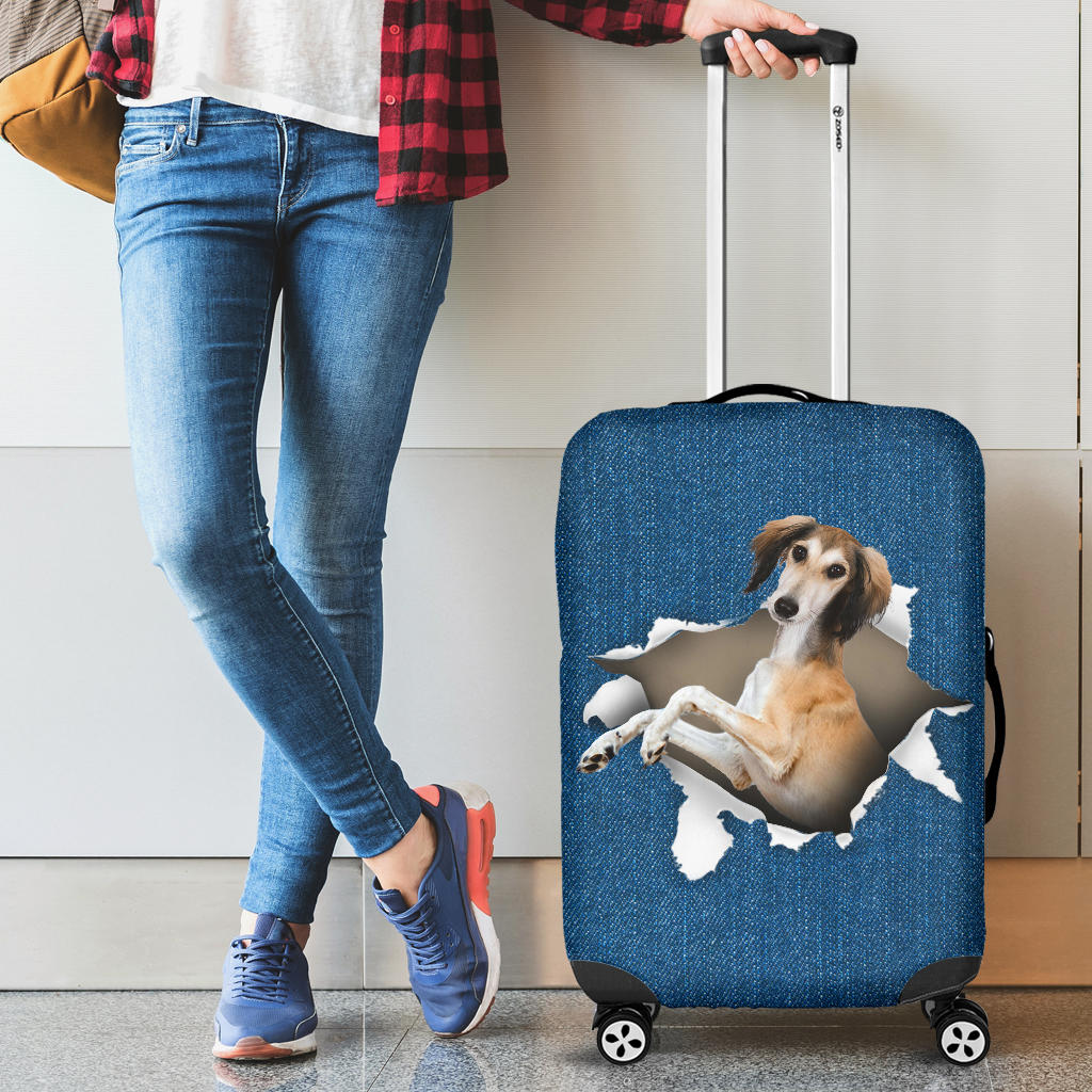 Samoyed Torn Paper Luggage Covers