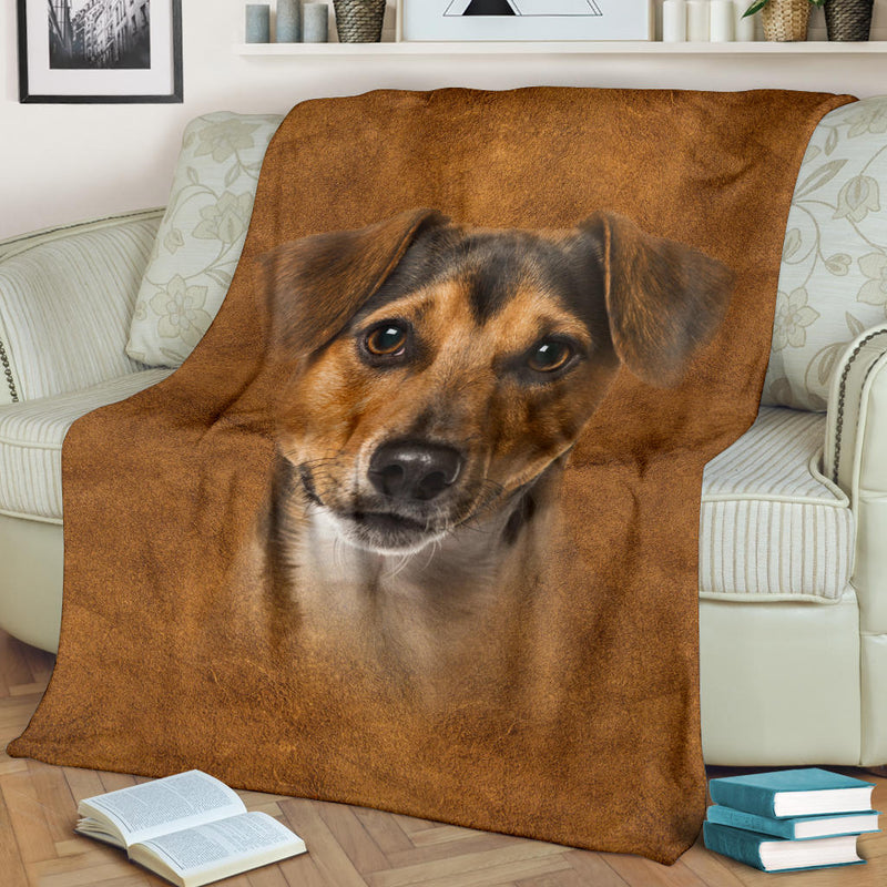 Jack Russel Terrier Face Hair Blanket