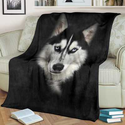 Husky Face Hair Blanket