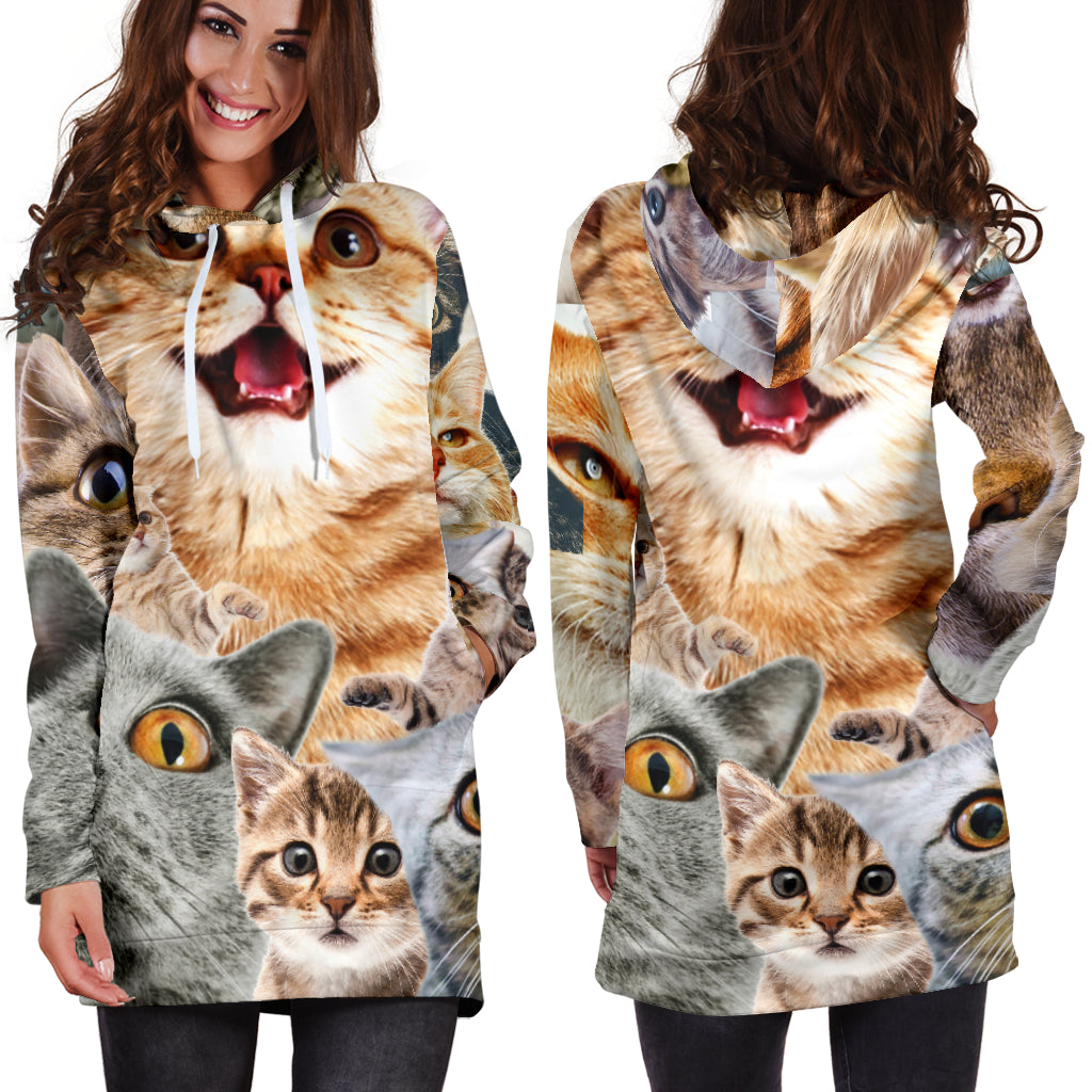 Cat - Women's Hoodie Dress