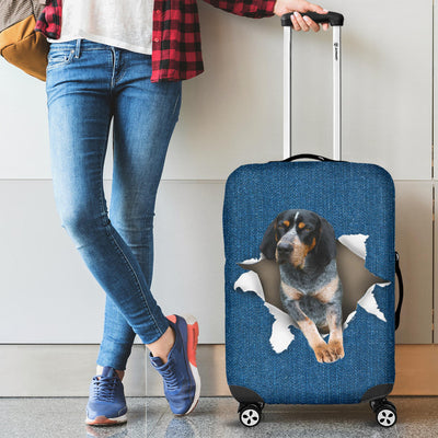 Bluetick Coonhound Torn Paper Luggage Covers