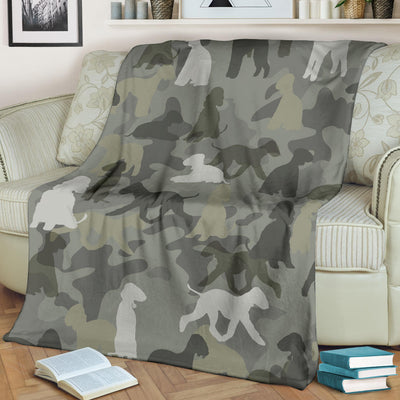 Bedlington Terrier Camo Blanket