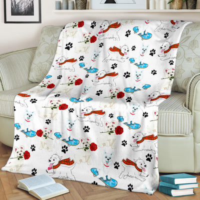 West Highland White Terrier Paw Blanket