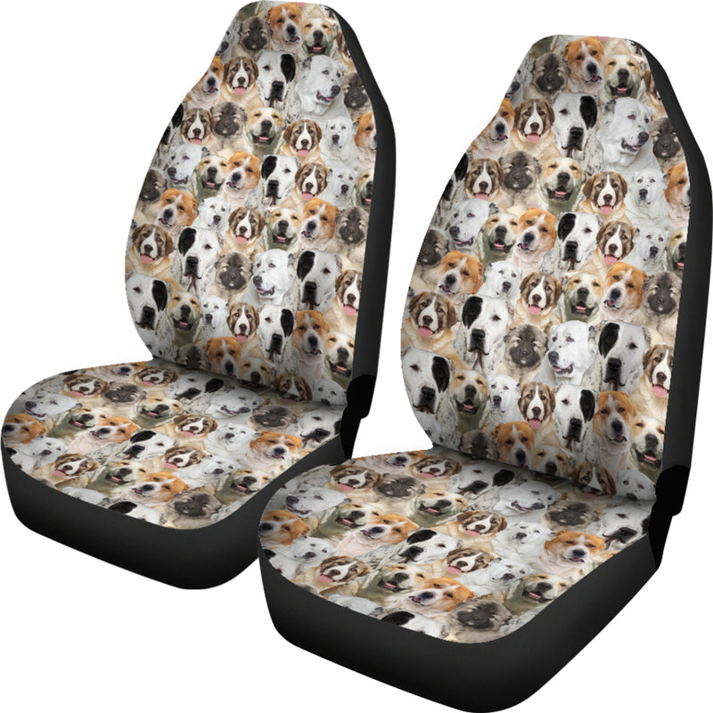 Central Asian Shepherd Dog Full Face Car Seat Covers